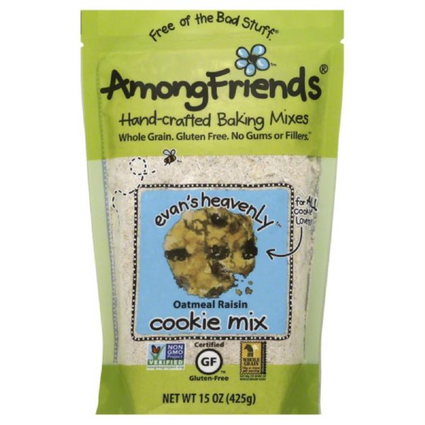 Among Friends Oatmeal Raisin Evan s Heavenly Cookie Mix, 15 Oz (Pack of 6) For Discount