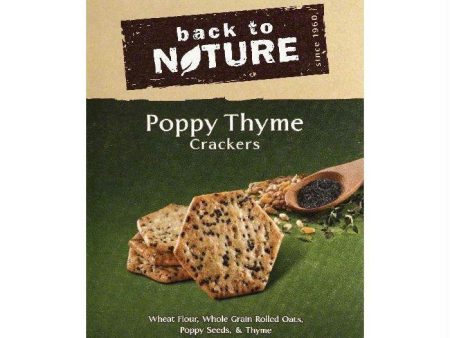 Back To Nature Poppy Thyme Crackers, 6.5 OZ (Pack of 6) Fashion