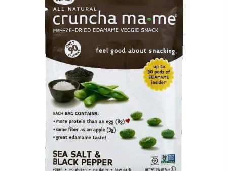 Cruncha MaMe Sea Salt & Black Pepper Freeze-Dried Edamame Veggie Snack, 0.7 OZ (Pack of 8) Online Hot Sale