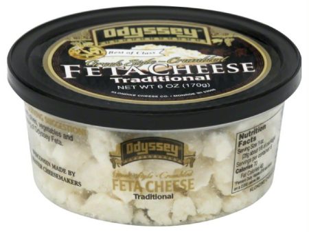 Odyssey Traditional Greek Style Feta Crumbled Cheese, 6 Oz (Pack of 12) Cheap