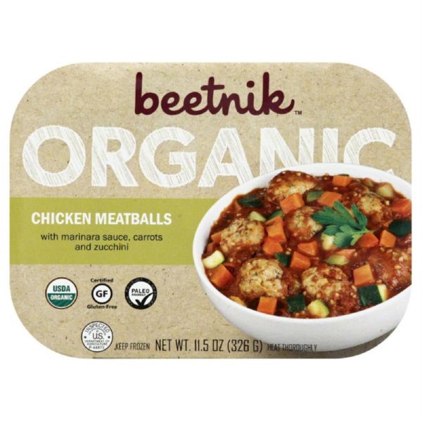 Beetnik Organic Chicken Meatballs, 11.5 Oz (Pack of 8) For Sale