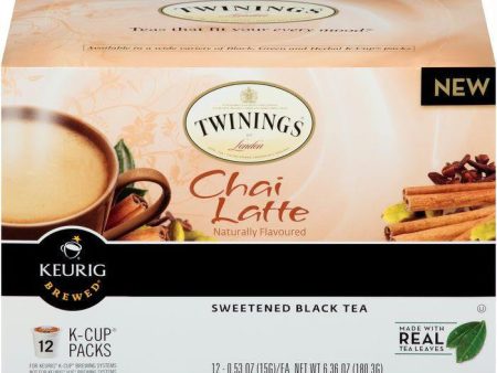 Twinings of London Chai Latte Sweetened Black Tea, 12 K-Cup Packs (Pack of 6) Cheap