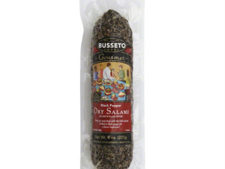 Busseto Black Pepper Dry Salami, 8 Oz (Pack of 15) Discount