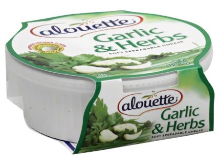 Alouette Garlic & Herbs Soft Spreadable Cheese, 6.5 Oz (Pack of 12) Online