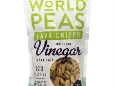 World Peas Brighton Vinegar & Sea Salt Fava Crisps, 5.3 Oz (Pack of 6) Discount