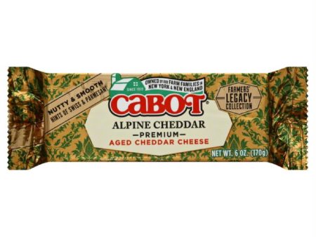 Cabot Alpine Cheddar Aged Cheese, 6 Oz (Pack of 12) Online Hot Sale