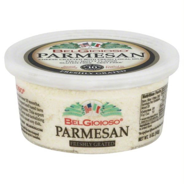 BelGioioso Parmesan Freshly Grated Cheese, 5 Oz (Pack of 12) For Sale