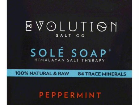 Evolution Salt Peppermint Sole Soap, 4.5 OZ Supply