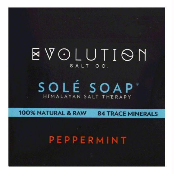 Evolution Salt Peppermint Sole Soap, 4.5 OZ Supply