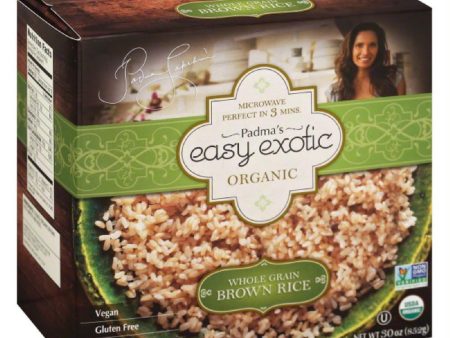 Padmas Easy Exotic Organic Whole Grain Microwaveable Pouches Brown Rice, 30 Oz (Pack of 6) Fashion