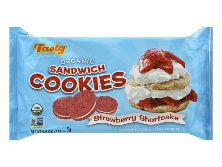 Tasty Strawberry Shortcake Sandwich Cookies, 9.5 OZ (Pack of 6) Supply