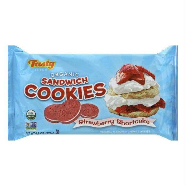 Tasty Strawberry Shortcake Sandwich Cookies, 9.5 OZ (Pack of 6) Supply