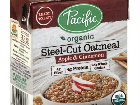 Pacific Apple & Cinnamon Steel-Cut Oatmeal, 10 Oz (Pack of 12) Supply