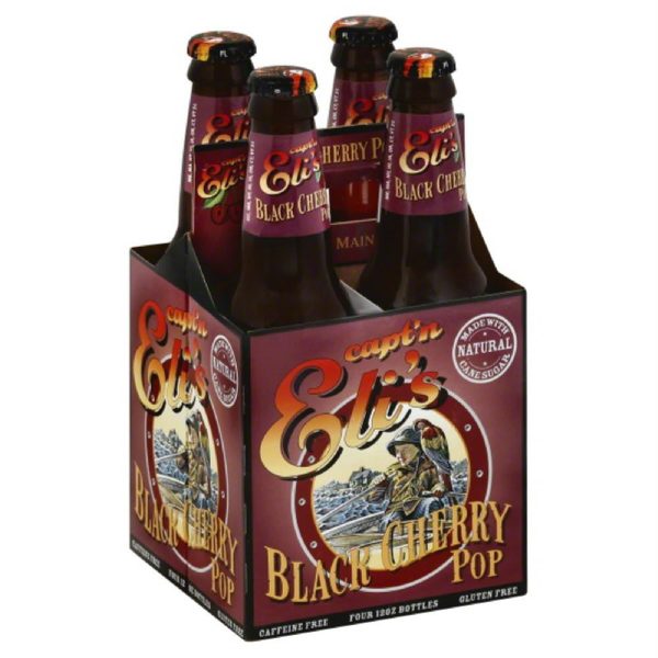 Captn Elis Caffeine Free Black Cherry Pop Soda, 48 Fo (Pack of 6) Hot on Sale