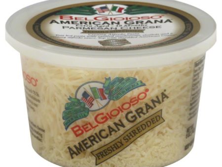 Belgioioso Parmesan American Grana Freshly Shredded Cheese, 5 Oz (Pack of 12) For Sale