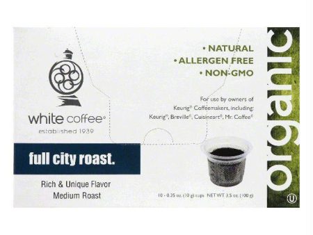 White Coffee Cups Full City Roast Medium Roast Coffee, 10 ea (Pack of 4) Fashion