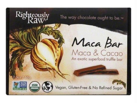 Righteously Raw Maca & Cacao Maca Bar, 2.3 OZ (Pack of 12) For Discount