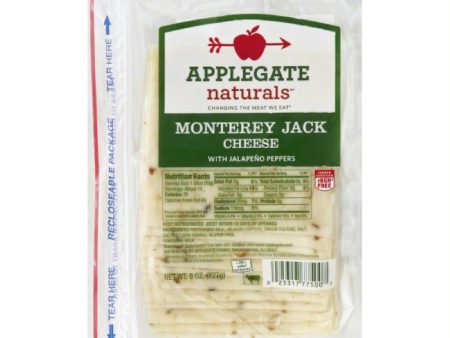 Applegate Monterey Jack Cheese Slices with Jalapeno Peppers, 8 Oz (Pack of 12) Online Hot Sale