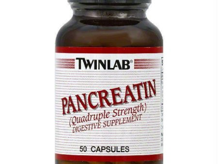 TwinLab Capsules Quadruple Strength Pancreatin, 50 ea Online