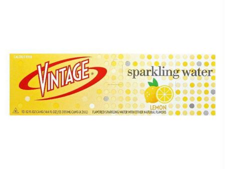 Vintage Lemon Sparkling Water, 12 ea (Pack of 2) Supply