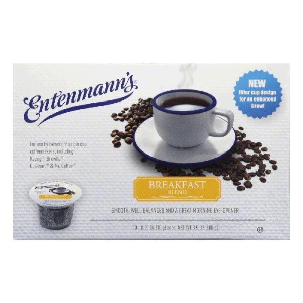 Entenmanns Breakfast Blend Medium Roast Single Serve Cups Coffee, 10 ea (Pack of 4) Fashion