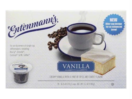 Entenmanns Vanilla Medium Roast Single Serve Cups Coffee, 10 ea (Pack of 4) Online