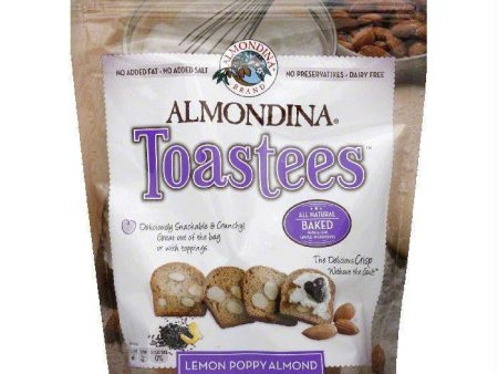 Almondina Lemon Poppy Almond Crisps, 5.25 Oz (Pack of 12) For Sale