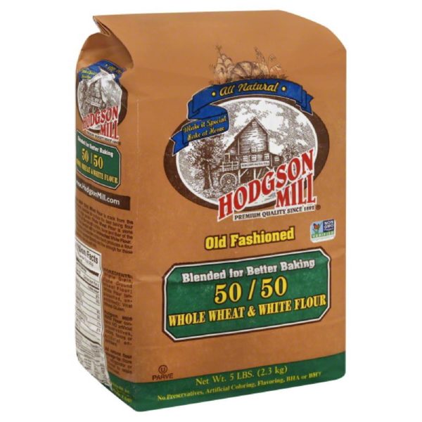 Hodgson Mill Old Fashioned Whole Wheat & White 50-50 Flour, 5 Lb (Pack of 6) Discount