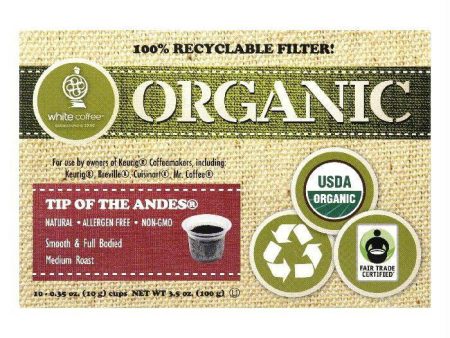 White Coffee Cups Tip of the Andes Medium Roast Coffee, 10 ea (Pack of 4) Sale