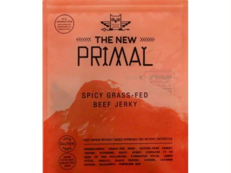 New Primal Spicy Grass-Fed Beef Jerky, 2 Oz (Pack of 8) Sale