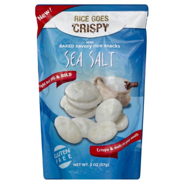 Rice Goes Crispy Mini Sea Salt Baked Savory Rice Snacks, 2 Oz (Pack of 6) Discount