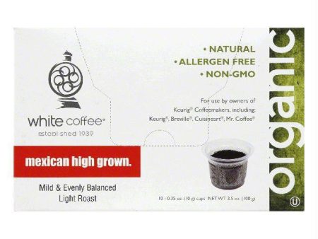 White Coffee Cups Mexican High Grown Light Roast Coffee, 10 ea (Pack of 4) Supply