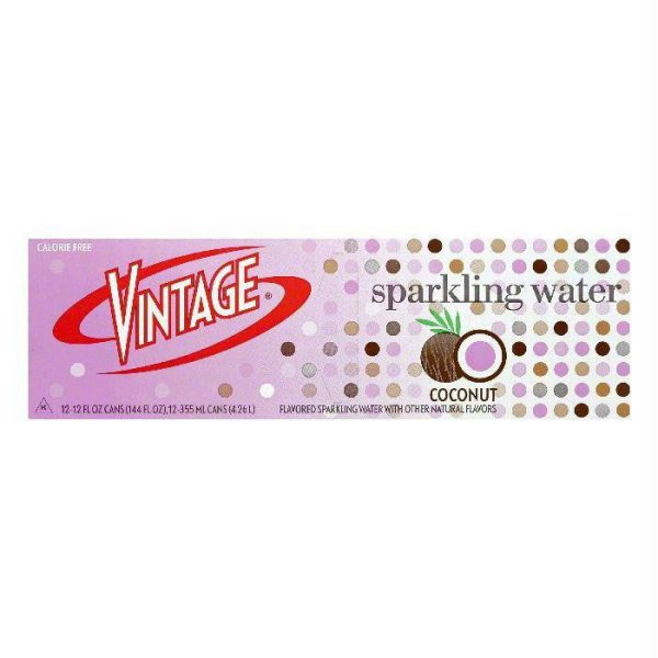 Vintage Coconut Sparkling Water, 12 ea (Pack of 2) For Discount