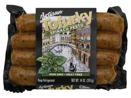 Tofurky Spinach Pesto Artisan Sausage, 14 Oz (Pack of 5) Fashion