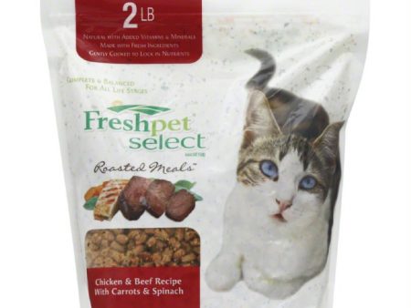 Freshpet Chicken & Beef Recipe with Carrots & Spinach Cat Food, 2 Lb (Pack of 4) For Cheap