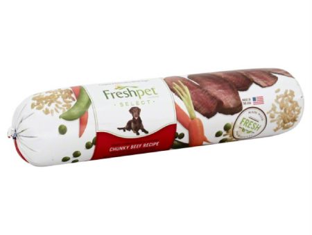 Freshpet Chunky Beef Recipe with Vegetables & Brown Rice Dog Food, 6 Lb (Pack of 4) Online now