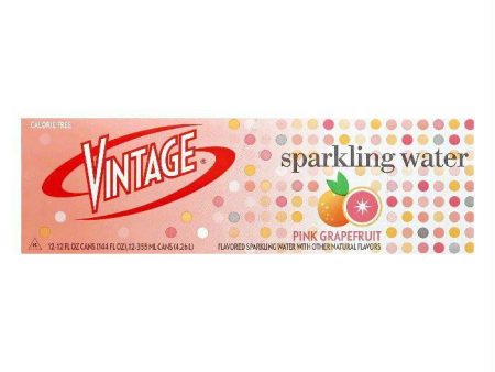 Vintage Pink Grapefruit Sparkling Water, 12 ea (Pack of 2) on Sale