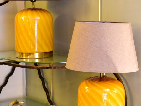 Pair of vintage Tommaso Barbi lamps with Murano glass base Online Hot Sale