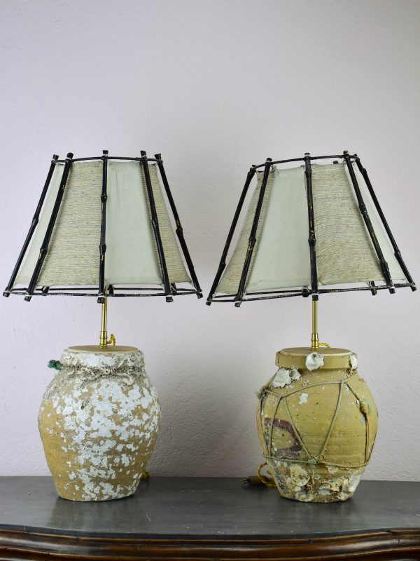 Pair of lamps with octopus pot stands For Cheap