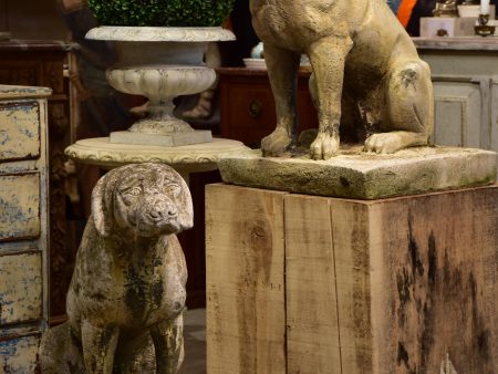 Pair of vintage French garden sculptures - dogs Supply