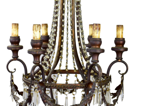 Vintage Italian Chandelier with six lights Cheap