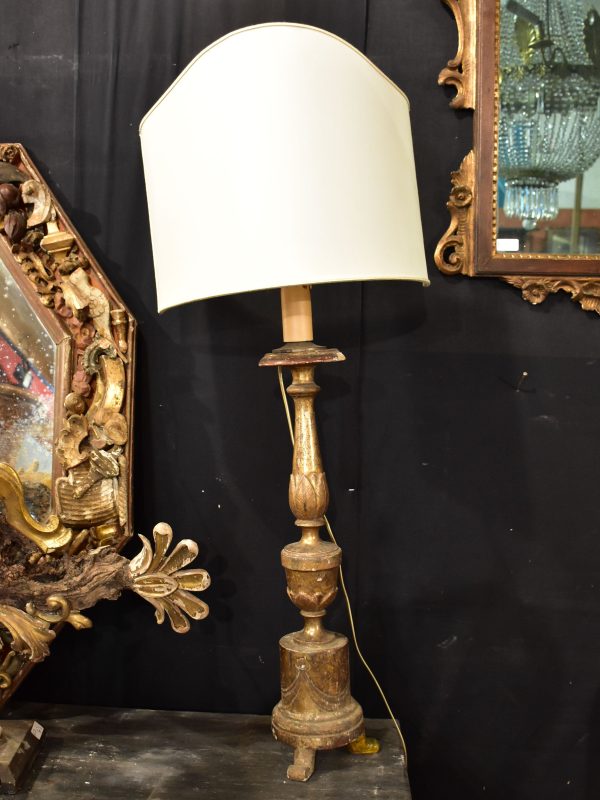 Pair of 19th century Italian candlestick lamps For Cheap