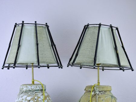 Pair of lamps with octopus pot stands For Cheap