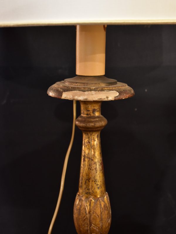 Pair of 19th century Italian candlestick lamps For Cheap