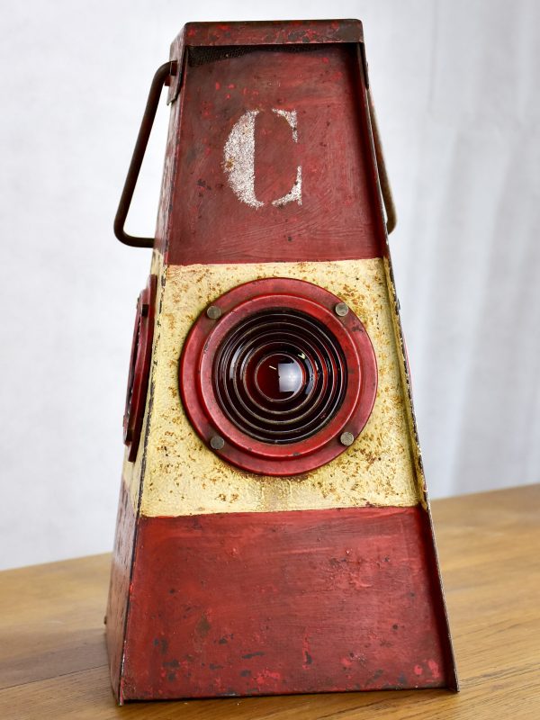 Antique French  cligniscope  warning lamp For Discount