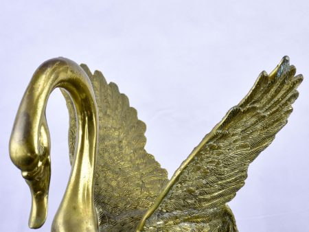 Vintage French sculpture of a golden swan Online