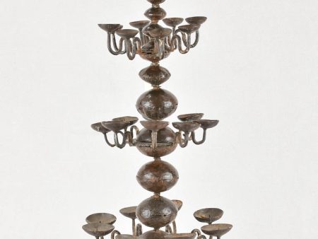 Late 19th century French wrought iron candelabra Online Sale