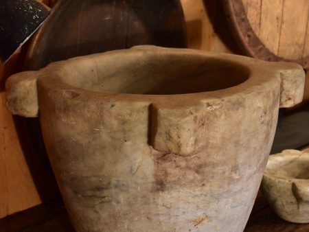 Very large antique marble mortar on Sale