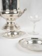 Pair of vintage French bottle coasters - silver-plated 6¼   Hot on Sale