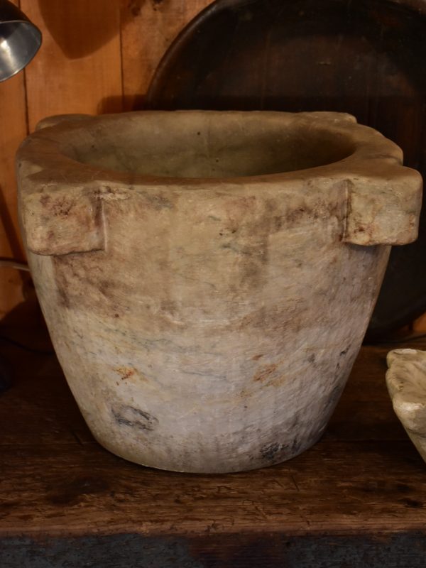 Very large antique marble mortar on Sale